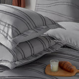 Gemarwel Grey Comforter Set, 3 Pieces Soft White Comforter, Lightweight Boho Tufted Bedding Set & Collections (Comforter & 2 Pillowshames)