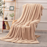 Fuzzy Faux Fur Throw Blanket for Couch, Extra Soft Warm Fluffy Fleece Blanket Throw for Couch, Sofa, Travel, Lightweight Decorative Beige