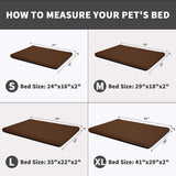 Dog Bed, Dog Crate Pad, Durable Washable Waterproof Bed Crate Mat, Breathable Memory Foam Soft Outdoor Crate Bed, Orthopedic Calming Dog Bed (Coffee)