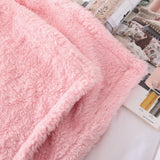 Fuzzy Faux Fur Throw Blanket for Couch, Extra Soft Warm Fluffy Fleece Blanket Throw for Couch, Sofa, Travel, Lightweight Decorative Light Pink