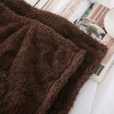 Fuzzy Faux Fur Throw Blanket for Couch, Extra Soft Warm Fluffy Fleece Blanket Throw for Couch, Sofa, Travel, Lightweight Decorative Brown