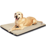 Dog Bed, Dog Crate Pad, Durable Washable Waterproof Bed Crate Mat, Breathable Memory Foam Soft Outdoor Crate Bed, Orthopedic Calming Dog Bed (Cream White)