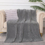 Fuzzy Faux Fur Throw Blanket for Couch, Extra Soft Warm Fluffy Fleece Blanket Throw for Couch, Sofa, Travel, Lightweight Decorative Grey