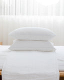 Gemarwel 100% Washed Linen Solid Sheet Set - White