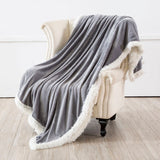 Gemarwel Sherpa Fleece Blanket Full Size - Grey