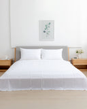 Gemarwel 100% Washed Linen Solid Sheet Set - White