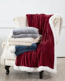 Gemarwel Sherpa Fleece Blanket Throw Size - Red