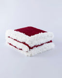 Gemarwel Sherpa Fleece Blanket Throw Size - Red