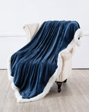 Gemarwel Sherpa Fleece Blanket Full Size -  Blue