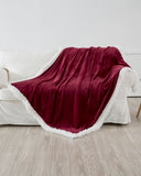 Gemarwel Sherpa Fleece Blanket Throw Size - Red