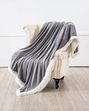 Gemarwel Sherpa Fleece Blanket Full Size - Grey