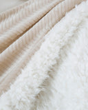 Gemarwel Sherpa Fleece Blanket Full Size -  Cream