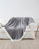 Gemarwel Sherpa Fleece Blanket Full Size - Grey