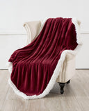 Gemarwel Sherpa Fleece Blanket Throw Size - Red