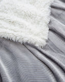 Gemarwel Sherpa Fleece Blanket Full Size - Grey