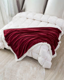 Gemarwel Sherpa Fleece Blanket Throw Size - Red