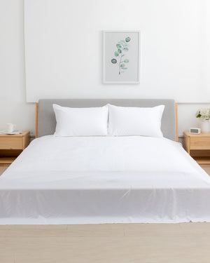 Gemarwel Bamboo Solid Sheet Set (250T) - White
