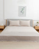 Gemarwel 100% Washed Linen Solid Sheet Set - Linen