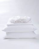 Gemarwel 100% Washed Linen Solid Sheet Set - White